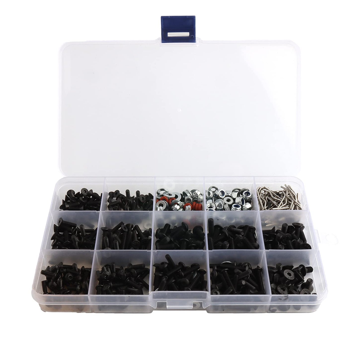 GDOOL 500pcs Universal RC Screw Kit Screws Assortment Set, M3 M4 Hardware Fasteners for Traxxas Axial Redcat HPI Arrma Losi 1/8