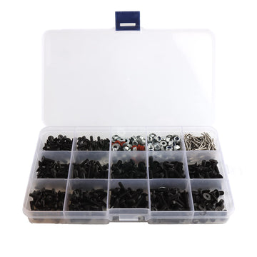 GDOOL 500pcs Universal RC Screw Kit Screws Assortment Set, M3 M4 Hardware Fasteners for Traxxas Axial Redcat HPI Arrma Losi 1/8