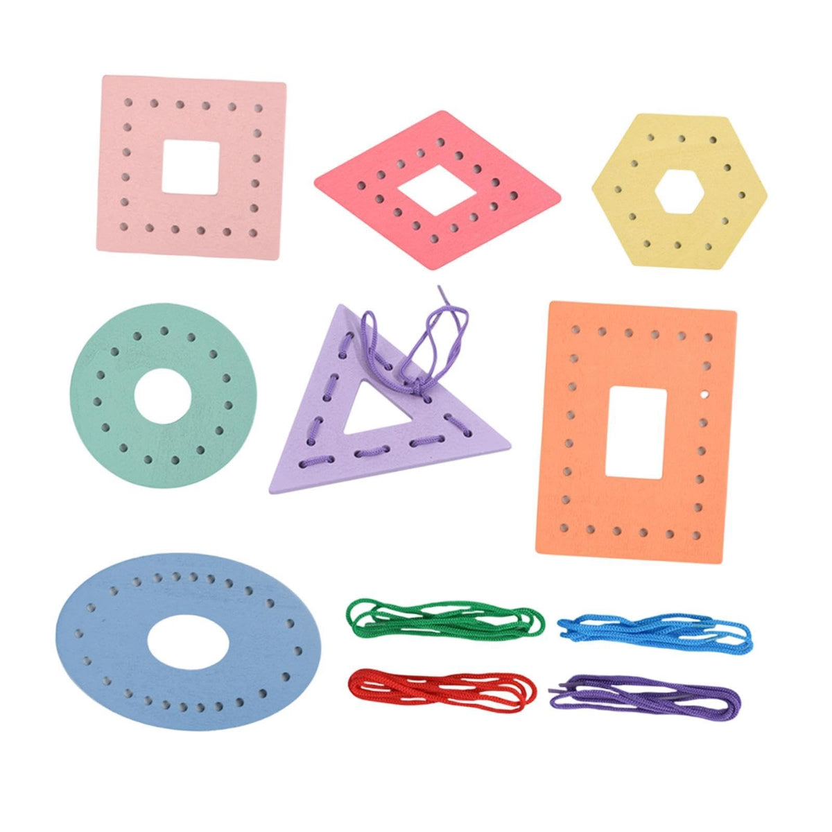 STYLEHEAVEN Wooden Lacing Toy Portable Durability Essentials Kids Threading Panels Toy