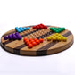 RNK Gaming Chinese Checkers 11.4 Inches Striped Wooden Board Game with Marbles for Kids and Adults
