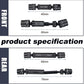 MOHERO 2Pcs Steel RC Drive Shaft Front Rear Center Driveshafts Set for 1/18 TRX4M Bronco Defender RC Crawler Car Upgrade