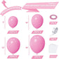 Nisocy Pink Latex Balloon Arch Garland Kit, 102Pcs 18In 12In 10In 5In For Baby Shower Wedding Birthday Princess Pink Theme Anniv