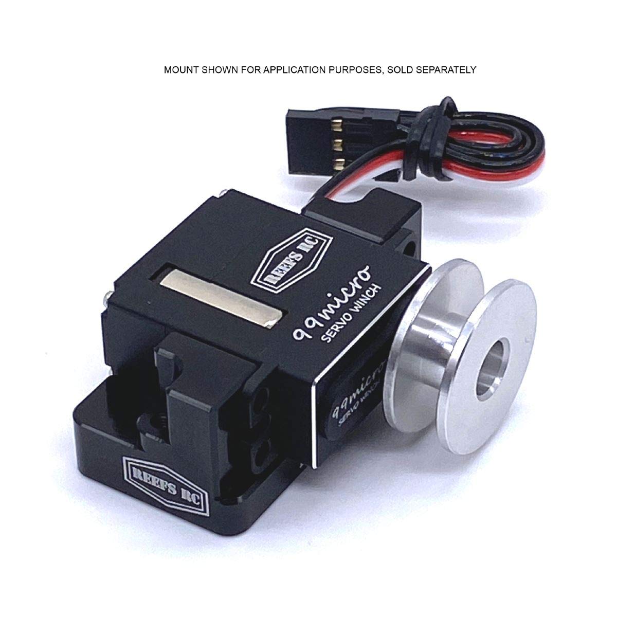 REEFS RC Micro Servo Winch with Spool Kit - Medium, Black, Aluminum