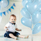 TONIFUL 30Pcs 18 Inch Baby Blue Heart Balloons Pastel Blue Heart Shape Foil Mylar Balloons Decoration for Birthday Valentines D