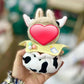 17cm Doll Clothes for Doll, Outfits Costumes Compatible with Dolls Keychain Accessories (3-Piece Cow Set)