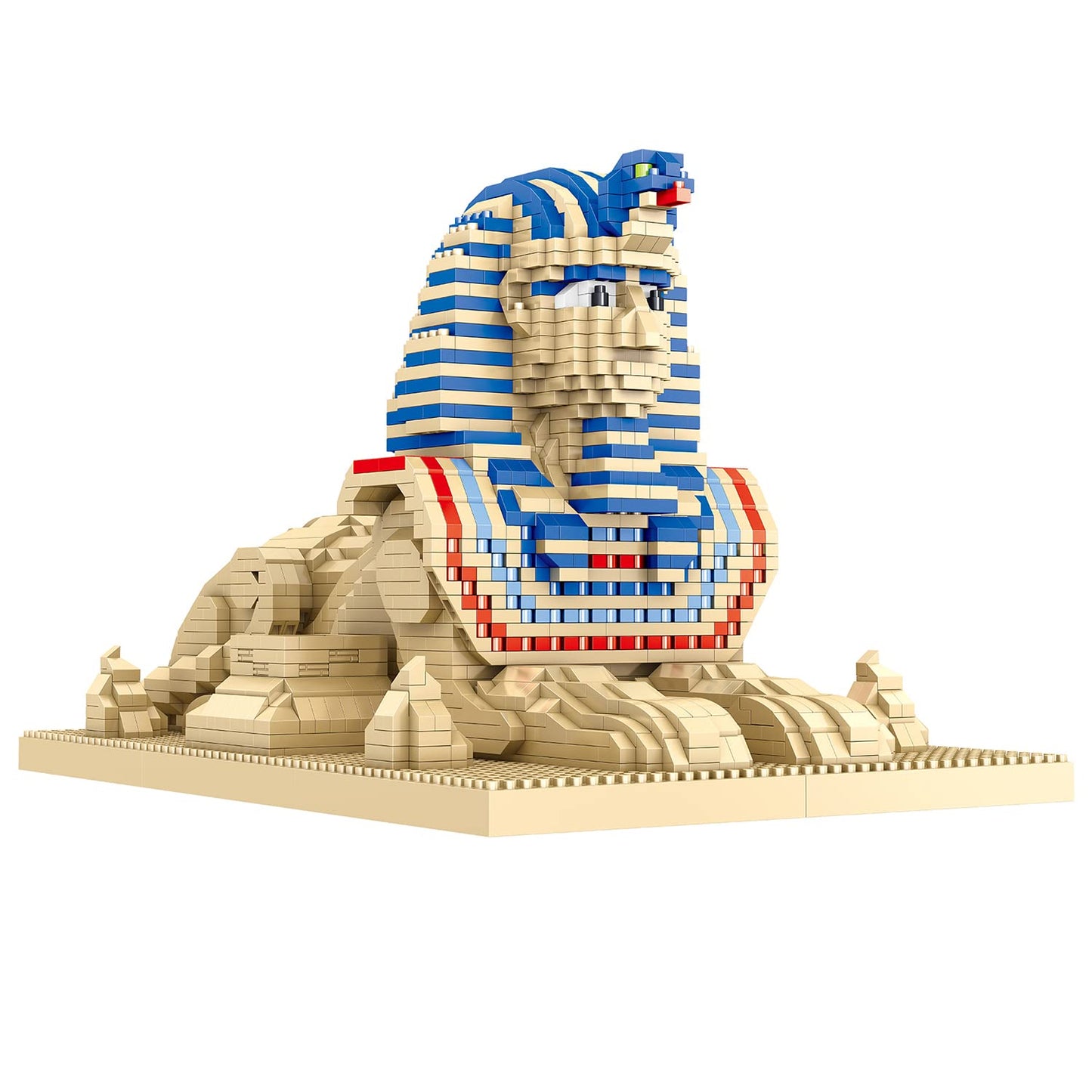 TzFioy Building Blocks Set - Great Sphinx Egypt Model (2732 Pcs) - Educational Micro Bricks for Kids & Adults - Plastic, Model LZ8195