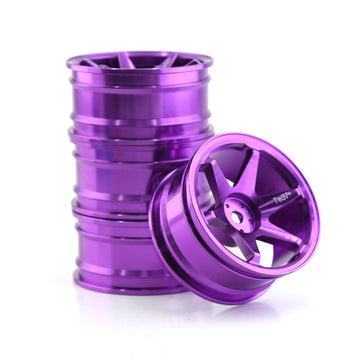 Chanmoo 1/10 Rc On Road Wheels Rims 12Mm Hex Alloy Aluminum Drift Hubs For 1:10 Scale Rally Racing Car Tires Tamiya Tt01 Tt02 Xv