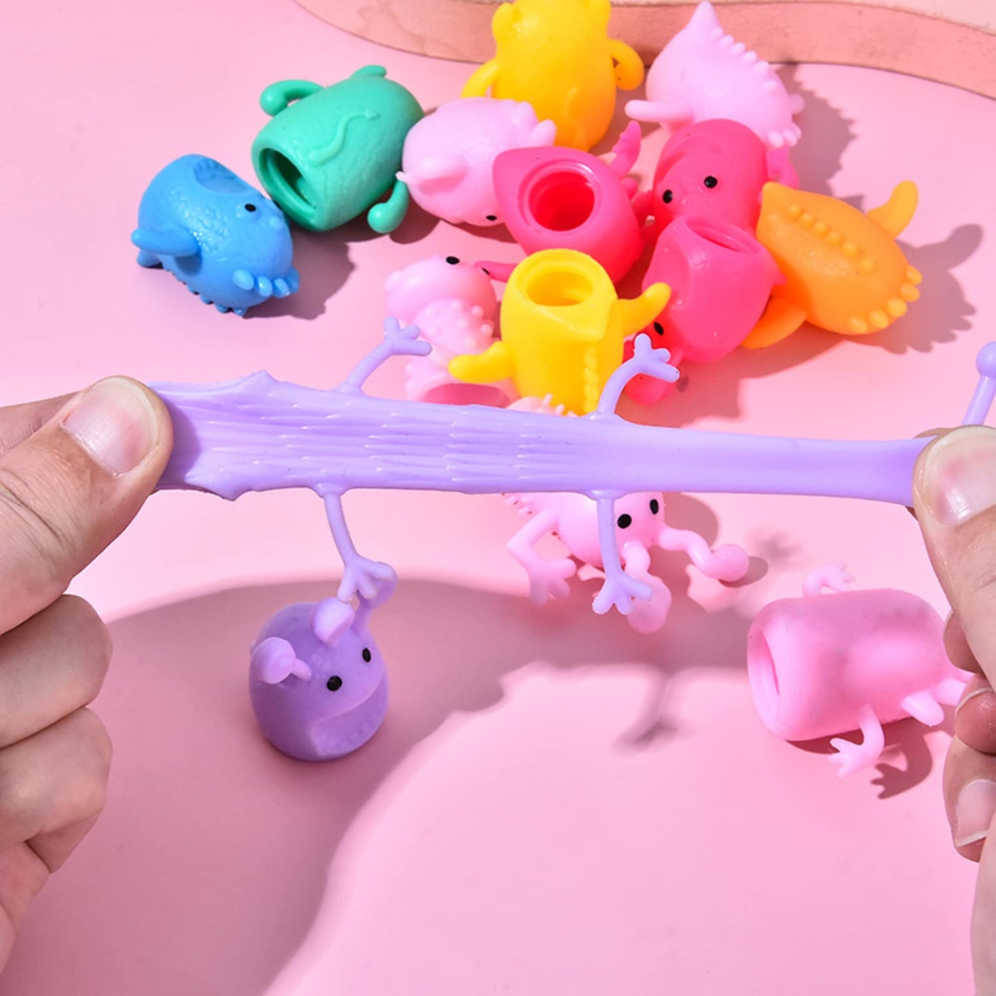 20 PCS Cute Finger Puppets Toys,Monster Stretchy Finger Puppets Fidget Toys,Soft Rubber Finger Doll Toys for Role Playing,Party,