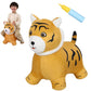 Inpany Bouncy Tiger Hopper, Safari Animal Figures Toys, Toddlers Plush Bouncing Jungle Animal, Wild One Birthday Decorations, Ri
