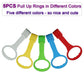 ATOPXiNG 5PCS Baby Pull Up Rings - enhanced Pull Up Handles Standing Walker Tool - Plastic Walking Exercises Assistant Rings for Infants Babies Toddler - Ergonomic Handles - 5 Colors