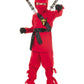 Underwraps Costumes Big Boy'S Children'S Red Ninja Costume, Large 10-12 Childrens Costume, Red, Large