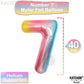 Katchon, Giant Rainbow Number 7 Balloon - 40 Inch | 7Th Birthday Balloon For 7Th Birthday Decorations | 7 Balloons For Birthday | Seven Balloon Number | 7 Year Old Balloon For 7 Year Decorations