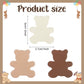 500 Pcs 1.2 Inch Bear Confetti Cream Brown Bear Shaped Baby Shower Confetti Sprinkles Scatter First Birthday Decorations for Boy