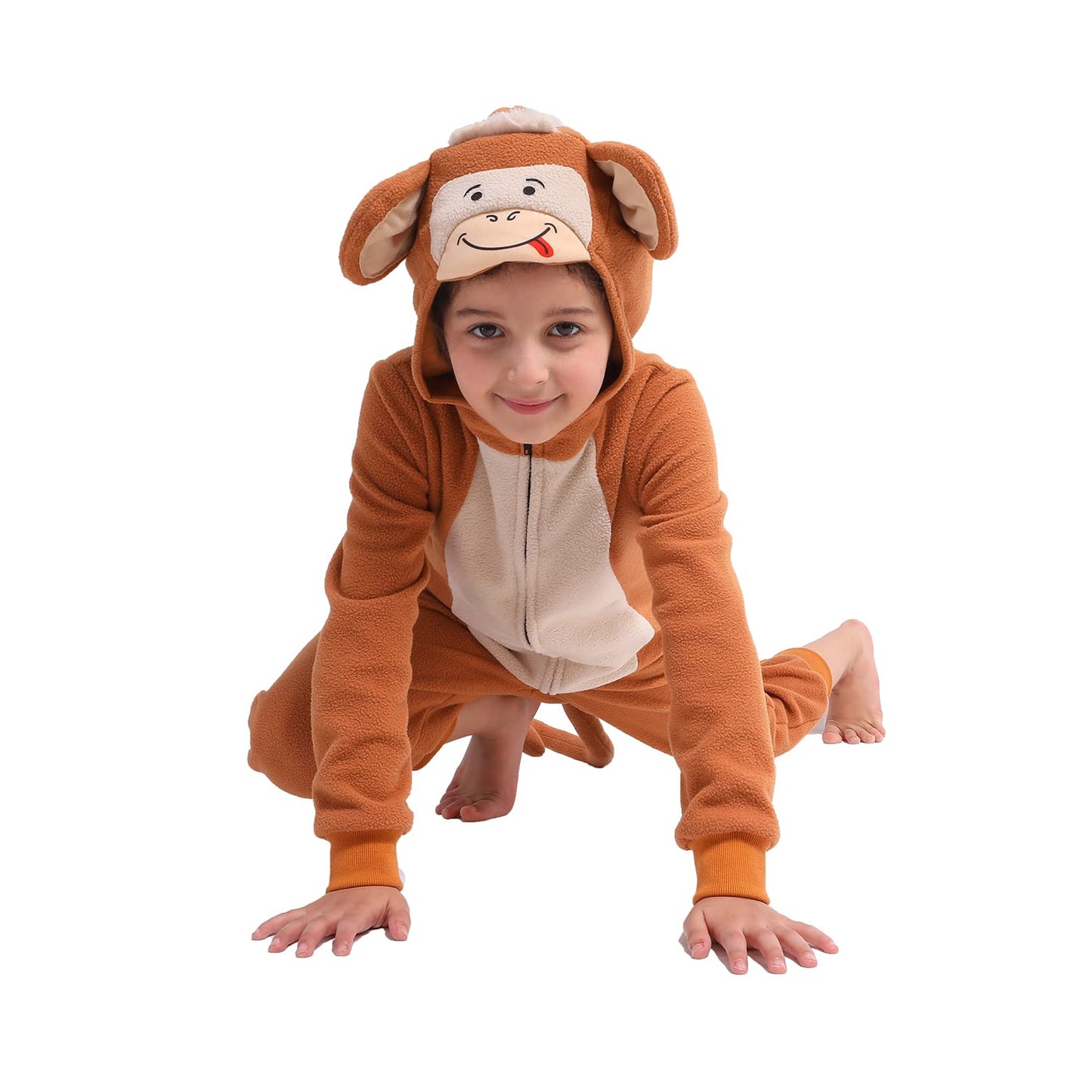 Wizland Kids Monkey Onesie Animal Costume For Kids One Piece Monkey Costume Unisex Kids Onesie Outfit 4-6