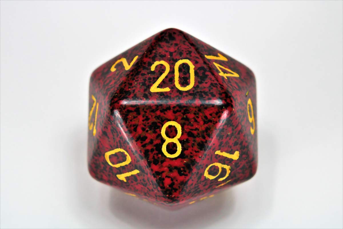 Chessex Manufacturing Xs2079 Mercury Speckled Single Jumbo 34 Mm D20 Dice Set