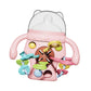 Trendivibe Cute Bottle Shaped Teething Toy Rattle Toy For Girl And Boys 3 To6 Months Babies Pink 14.8X14.5Cm| Baby Learning Toy 