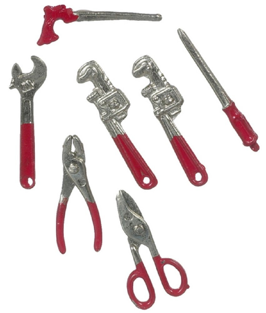 Dollhouse Miniature 1:12 Scale 7 Pc Carpenter Tools Set Ma1074