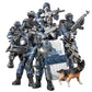 YEIBOBO ! Special Forces Mini Military Action Figure with  and Accessories (Lightning SWAT Team XJ-9902)