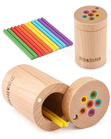Dinorun Toddler Toys Montessori Toys For 1 2 3 Year Old Color Matching Fine Motor Toys For Toddlers 1-3 Sensory Toys Wooden Educational Toys For 1 Year Old