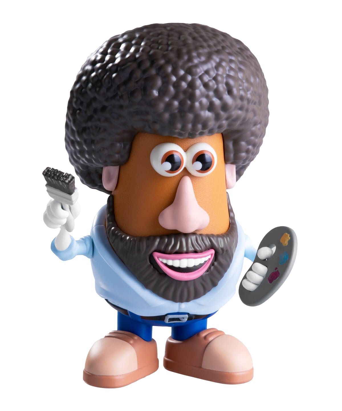Super Impulse Poptaters Miniature Figurine - Bob Ross, Clear Plastic, Model 5402