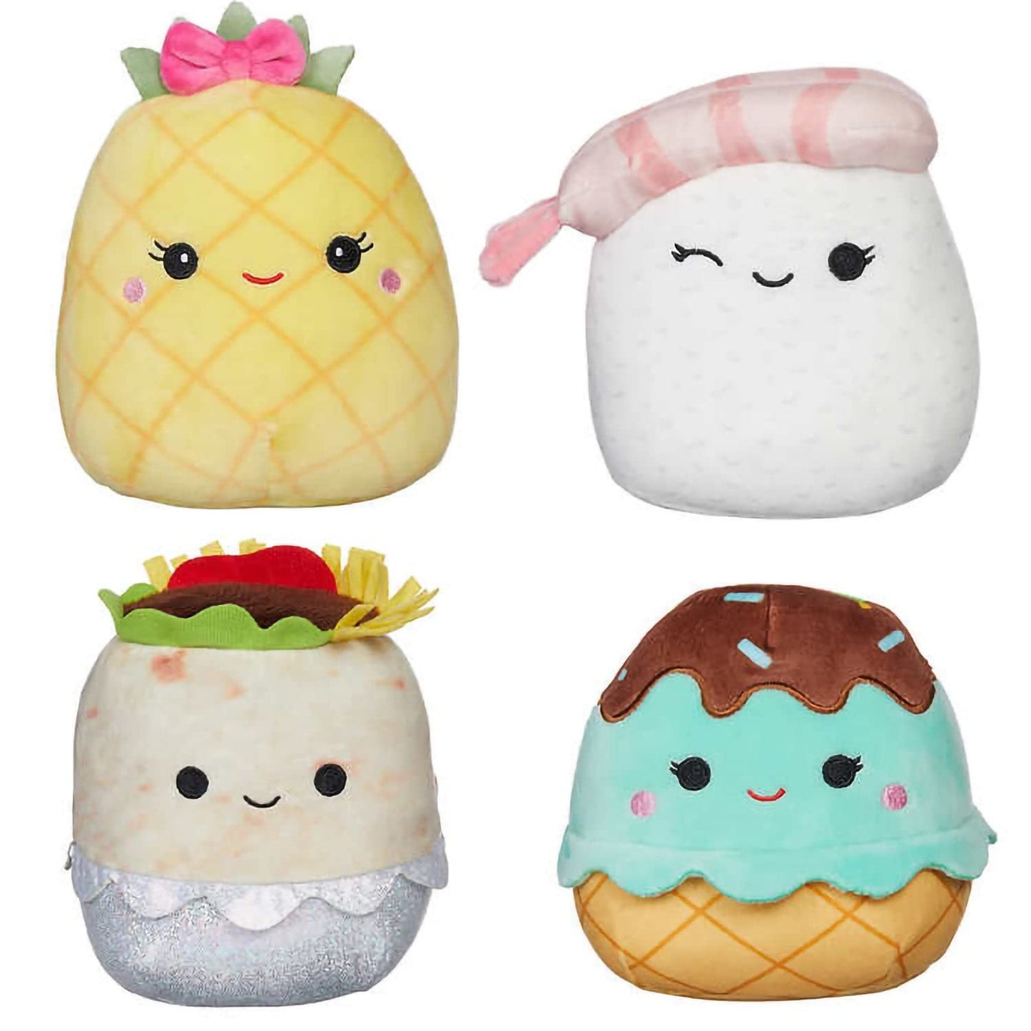 Squishmallow 5 Inch Mini Food Plush 8 Pack