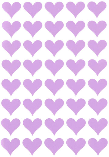 19Mm (3/4 Inch) Pastel Purple Heart Sticker Sheets Crafting Labels For Decorations And Party Supplies - 4320 Pack By Royal Green