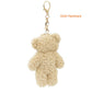 Zitokin Bear Plush Keychain Toys For Kids With Purple Heart 5'' Inch Stuffed Teddy Plushie Backpack Purse Pendant Gift For Girls