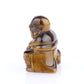 Ywg Stone Yellow Tiger Eye Healing Crystal Gemstone Carved Laughing Happy Buddha Feng Shui Figurines Wealth And Good Luck 1.5''