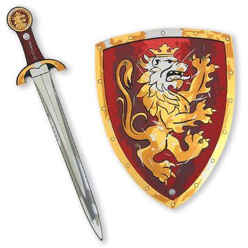 Liontouch - Noble Knight Toy decorative replica blade & Shield for Boys  Red - Age 3-8 Years | Medieval Set in Durable & Safe Foam |  & Battle Accessories for Pretend Play  Dress Up & Knight Costumes for Kids