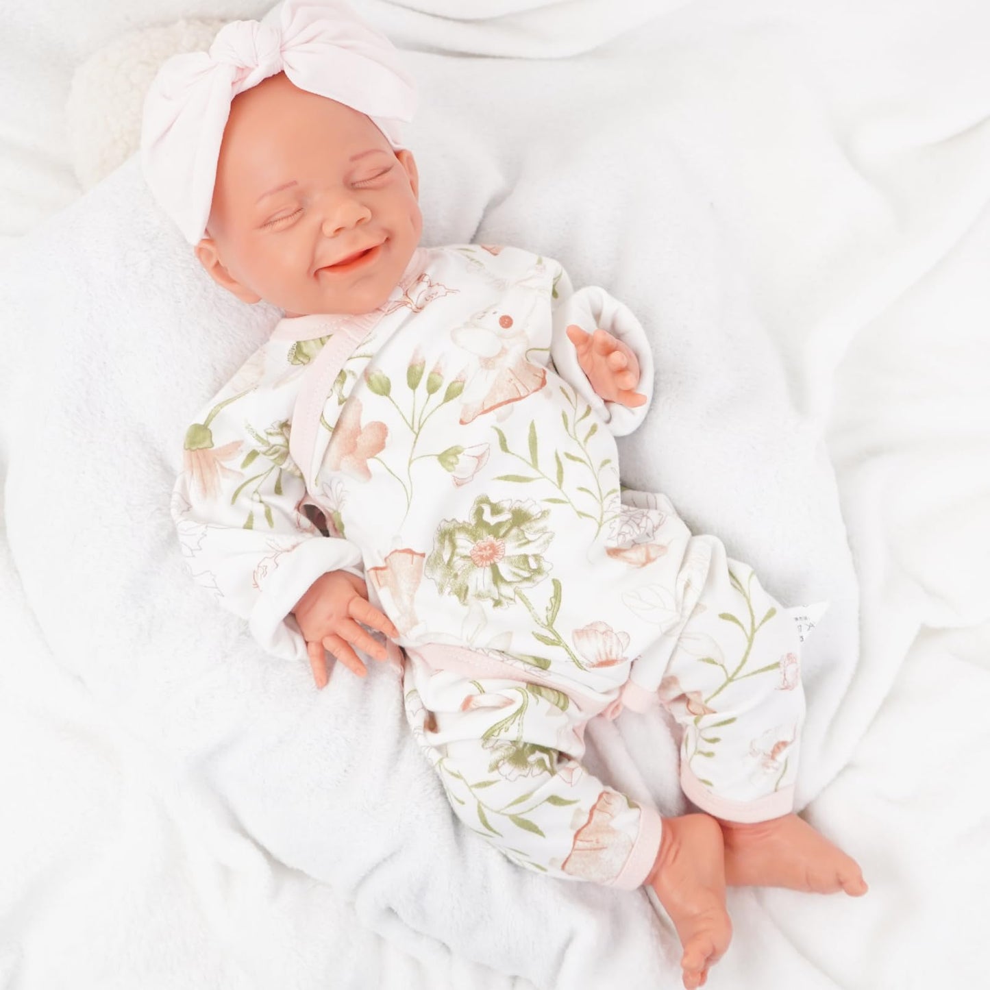 Kuiceo Reborn Baby Dolls That Lifelike -17 Inch Full Body Silicone Sleeping Baby Girl Handmade Face Realistic Body Details For C
