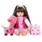 Reborn Baby Dolls 24 Inch - Realistic Baby Doll Toddler Girl With Long Hair Weighted Lifelike Baby Vinyl Limbs & Soft Cloth Body