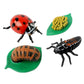 Insect Lore Live Baby Ladybug Larvae Growing Kit - Refill with Toy Figurines, Green, Model 02386