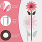 Viveta Wind Spinner Outdoor, Decorative Wind Sculpture Wtih Sturdy Stake,Pink Pinwheels For Yard And Garden