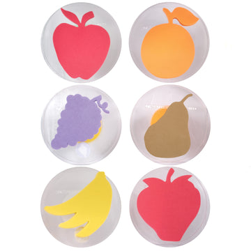 READY 2 LEARN Giant Stampers - Fruit - Set of 6 - Easy to Hold Foam Stamps for Kids - Arts and Crafts Stamps for Displays, Poste