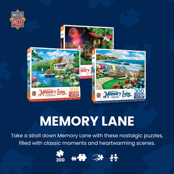 MasterPieces - 300 Piece Jigsaw Puzzle, Large EZ Grip Shapes, Autumn Warmth, Fun for Adults, Seniors, Family, Kids, Non-Glare Fi