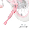 FOMAS Kids Bike Kickstand for 14/16/20 inch Bicycle Adjustable Center Mount Stand Aluminum Alloy (Pink, 16 inch)