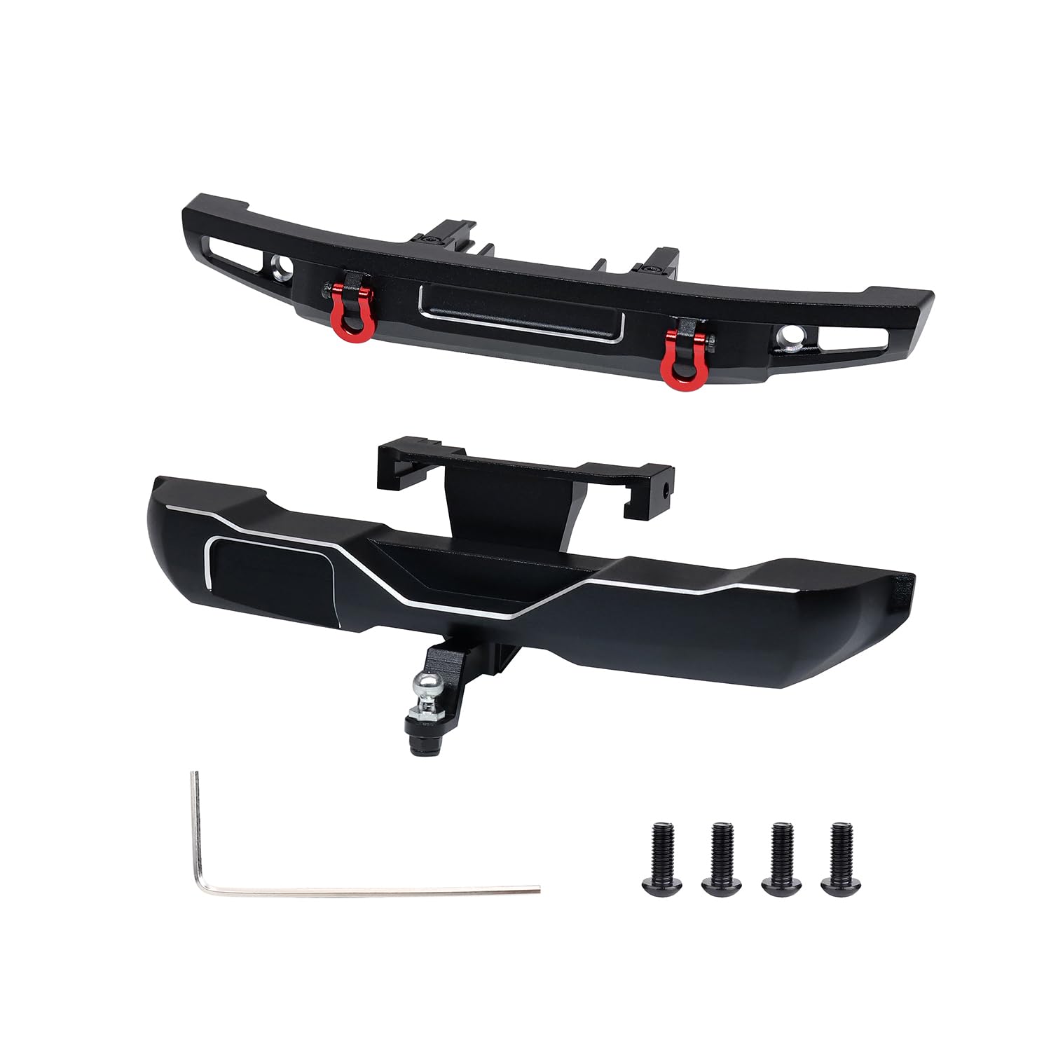 GTHELE Front&Rear Bumper Aluminum for Traxxas 1/18 TRX4M Bronco Upgrade Parts RC Crawler Car