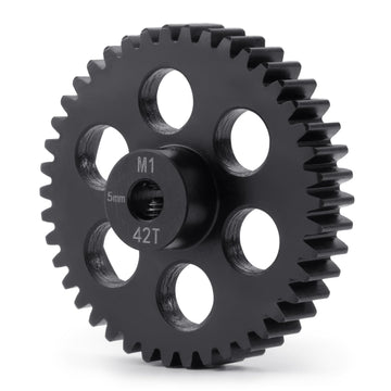Brkrc Steel M1 Pinion Gear 34T-45T 5Mm Shaft Motor Gears For 1/8 1/10 Rc Brushless Brush Motor Electric Car/Truck Part (42T)