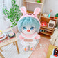 Niannyyhouse Rabbit Suit Dress Up Hoodie Corduroy Overalls Shoes 7.8In(20Cm) Plush Doll Stuffed Figures Toys Clothes Accessories