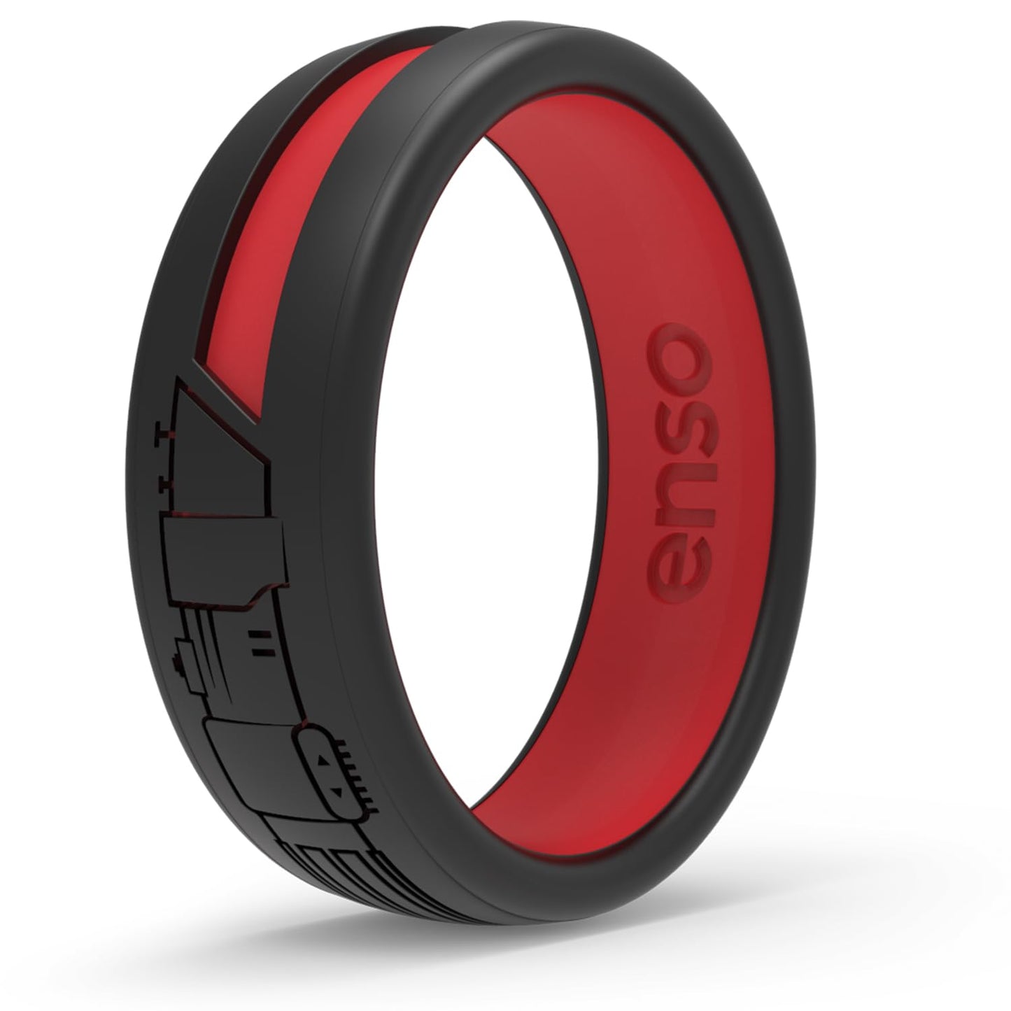 Enso Rings Star Wars Lightsaber Collection - Dualtone Silicone Ring - Darth Vader Lightsaber - 12-New Condition