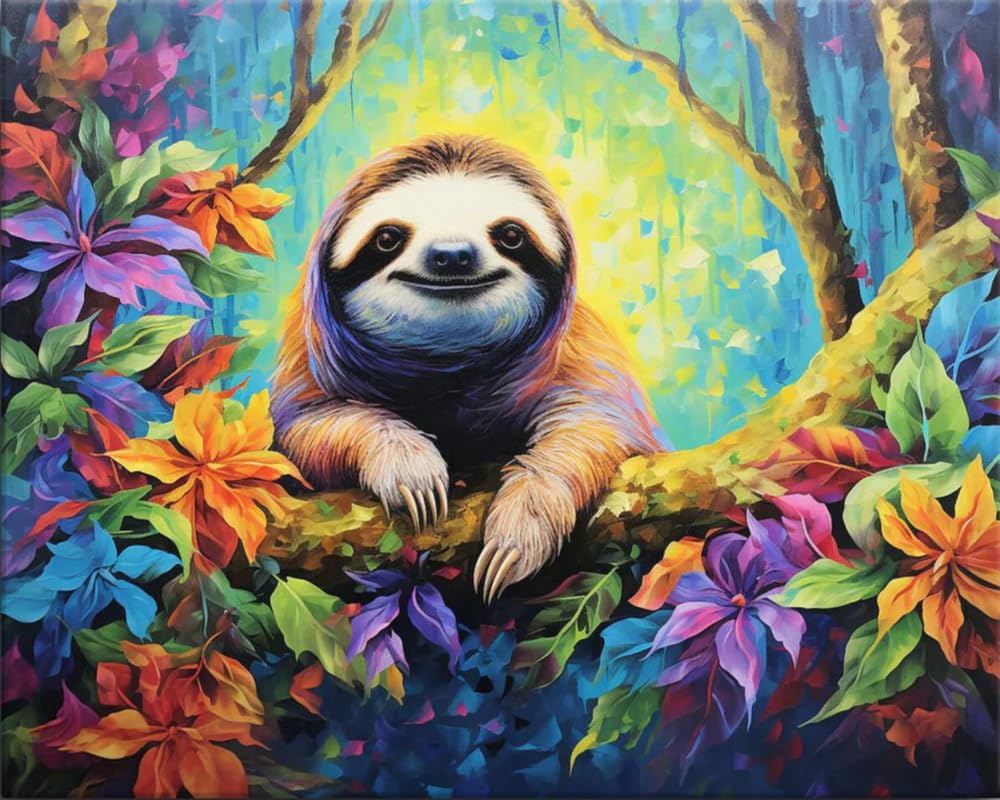 Tulip N Turtle Lazy Dazy Diy Acrylic Paint By Number Kit For Adults Beginner Canvas Painting By Number Acrylic Painting. Wall De