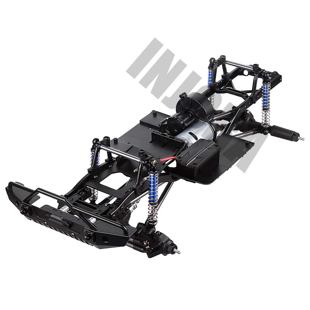 INJORA RC Frame Chassis Assembled Frame Chassis for 1/10 RC Crawler SCX10 II 90046 90047 (with Wheels)