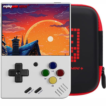 Mini Plus Retro Gaming Console with Portable Case, Handheld Game Console with 3000mAh Battery 3.5'' IPS Screen, Compatible with 