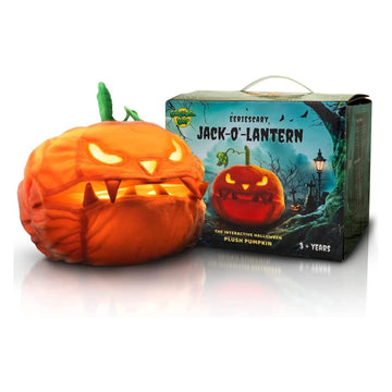 Strudel Boy Eeriescary Jack-O-Lantern Talking Pumpkins Talking Halloween Animatronics Pumpkin Plush Toy Light-Up Halloween Decor