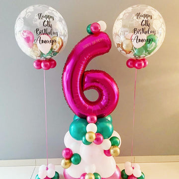 6 Balloon Number Hot Pink 6 Birthday Balloon 40 Inch Foil Mylar Large 6 Balloon Numbers For Birthday Party Anniversary Festival