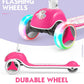 Mountalk Foldable Kids Scooter For Kids Ages 3-5/6-12 Years, 3 Wheels Scooter For Boys And Girls With Adjustable Heights And Led Wheels(Unicorn)