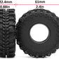 HOBBYSOUL 1.0 Mud Tires 61 * 22.4mm Super Soft Sticky 1.0 Crawler Tires for RC 1/18 TRX4M 1/24 AX24 SCX24 FCX24 Upgrade