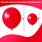 Jobkoo Red Balloons 5 Inch, 60Pcs Small Red Latex Balloon Matte Red Balloons For Balloon Arch Garland 5'' Mini Red Party Helium