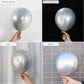 Metallic Silver Balloons Latex Balloon 5 10 12 18Inch Different Sizes 81Pcs Chrome Silver Balloon Kit For Birthday Party Decoration Heilum Balloon Garland Wedding Anniversary