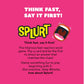 Gamewright Party to Go - Splurt - Fast-Paced Card Game for Ages 10+, 2-8 Players, Model 1302